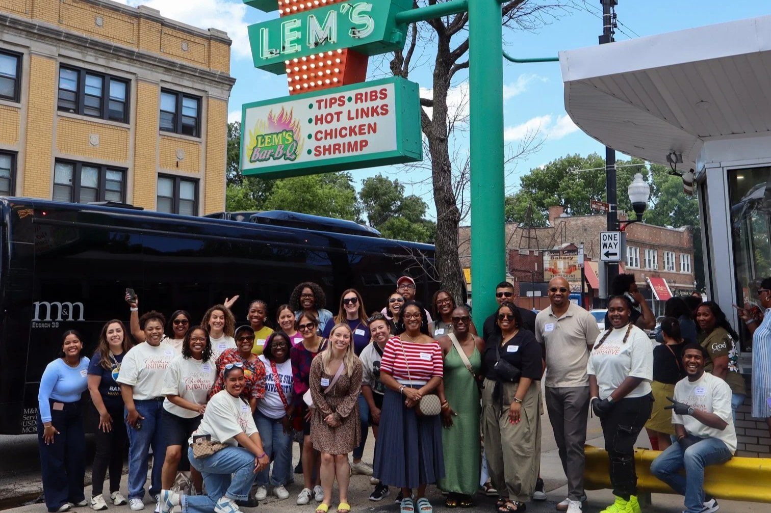 Community leaders, corporate partners, and residents on the Taste of Chatham tour.